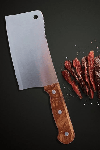 Butcher/Cleaver/Chopper/Knife for Meet/Vegetable/Wood/Chicken/Coconut etc Cutting Butcher Knife with Premium Stainless Steel Blade 12 Inch Knife for Home, Kitchen - Image 4